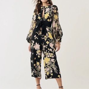 Diane von Furstenberg  Jumpsuit Blouson Floral Cropped amazing condition
